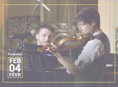 Postponed – Vocalist/Violinist Charles Yang & Pianist Peter Dugan