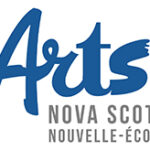 Logo of Arts Nova Scotia / Nouvelle-Écosse featuring 'Arts' in bold, playful blue lettering, above the words 'NOVA SCOTIA NOUVELLE-ÉCOSSE' in smaller, uppercase grey text.
