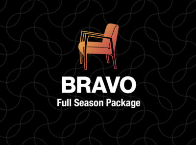 A graphic promoting the Bravo and Bravo Premium concert packages features an orange modern armchair illustration centered against a dark background. Beneath the chair, bold white text reads “Bravo” with “& Bravo Premium” in a smaller font below. The image conveys comfort, exclusivity, and a premium concert experience.