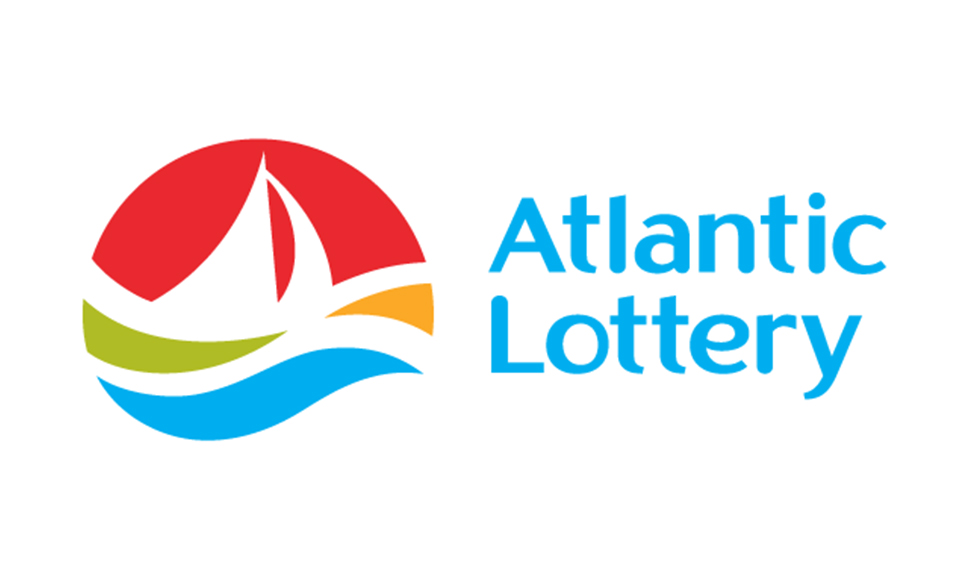 Atlantic Lottery logo featuring a stylized red circle with a white sailboat, green wave, and blue wave elements, with the words “Atlantic Lottery” in light blue text to the right.