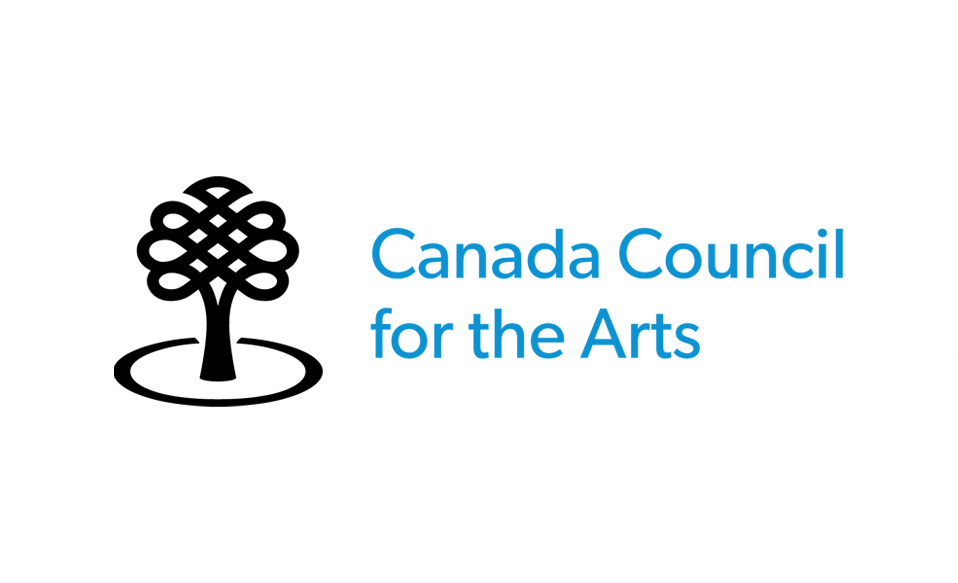 Canada Council for the Arts logo with a stylized black tree and blue text.