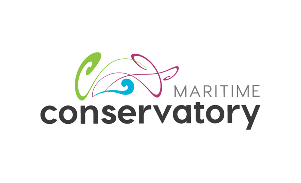 Maritime Conservatory logo with colourful musical linework and wordmark.