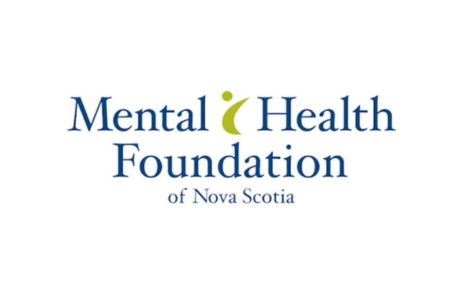 Mental Health Foundation of Nova Scotia logo in blue and green lettering.