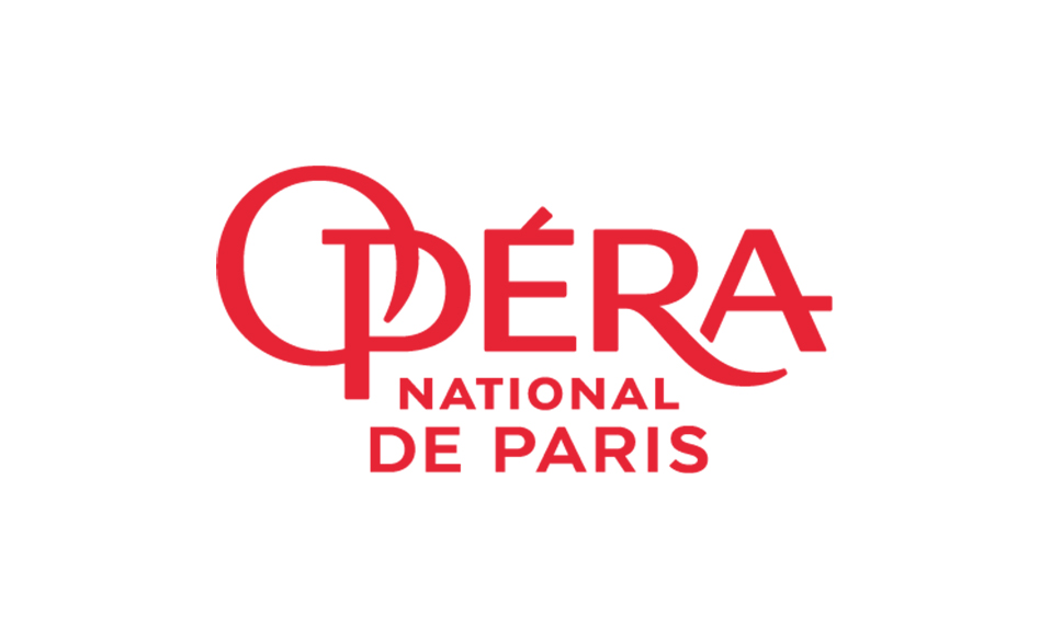Opéra national de Paris black wordmark logo.